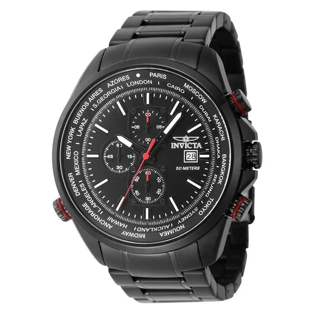 NWT Invicta 47820 Aviator | Multifunction | Black | Men's Watch